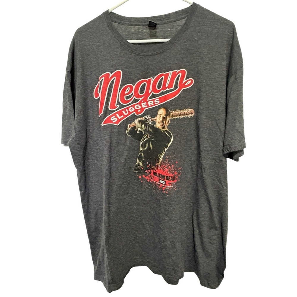 Loot Crate XL Negan Sluggers Walking Dead Graphic T Shirt Gray
